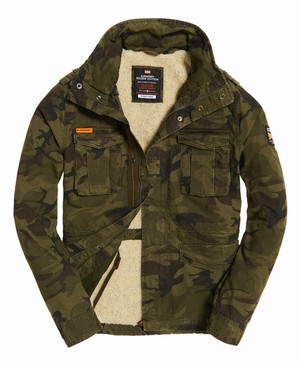 Superdry Classic Rookie Military Férfi Kabát Camo | AEBSK1456